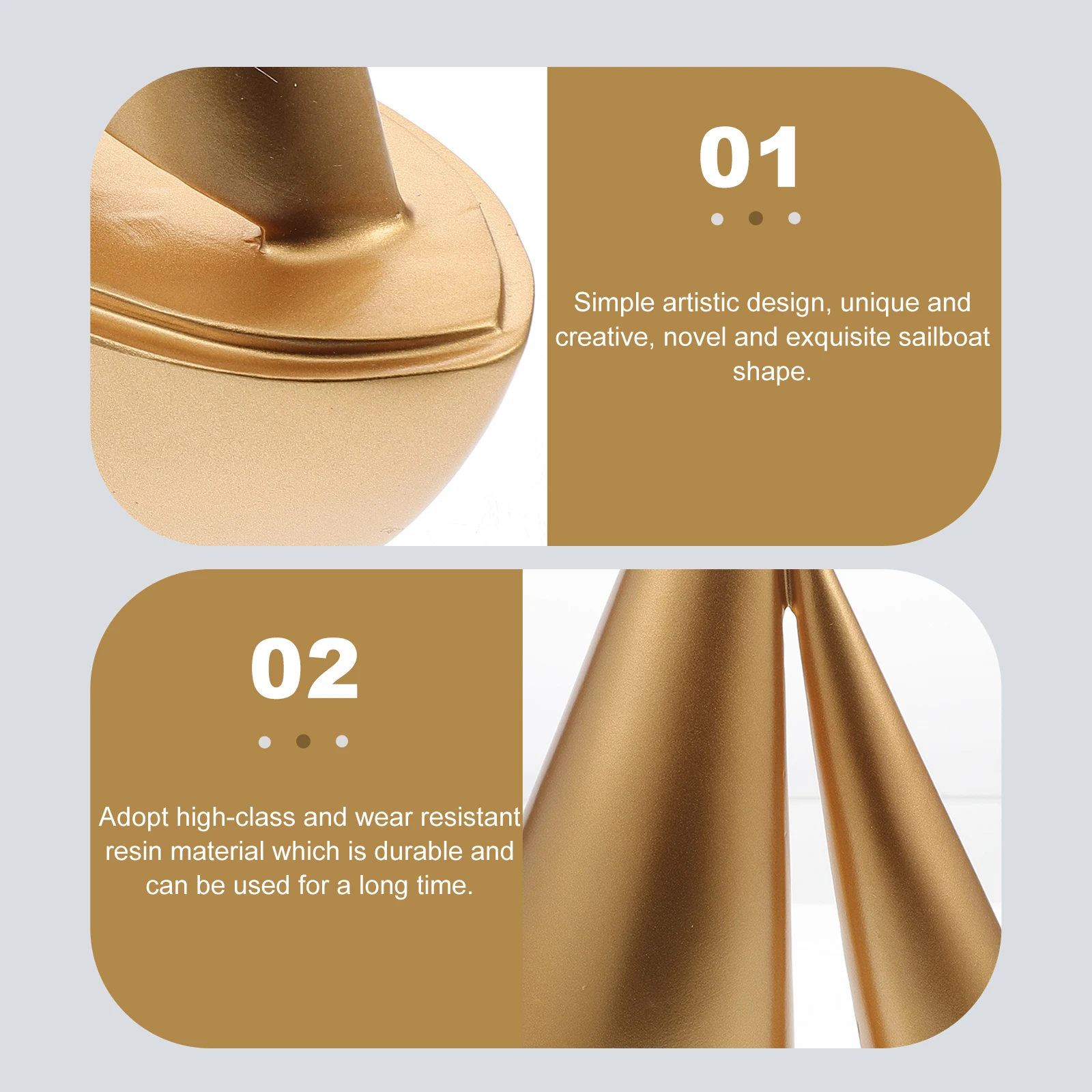 

Deluxe Decoration Desktop Office Home Adornment Creative Sailboat Shape Resin Sailboat Ornament Housewarming Gift Resin Decor