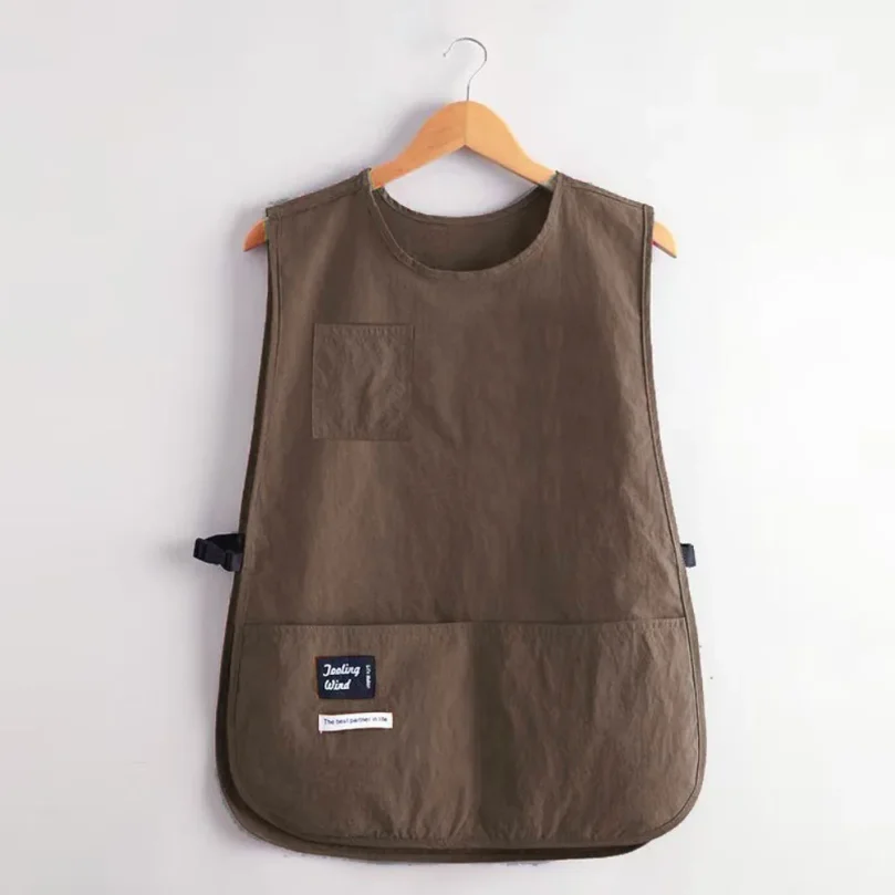 Waterproof Stain-Resistant Apron Nylon Vest Style Breathable Sleeved Apron Anti Dirty Multipurpose Kitchen Aprons