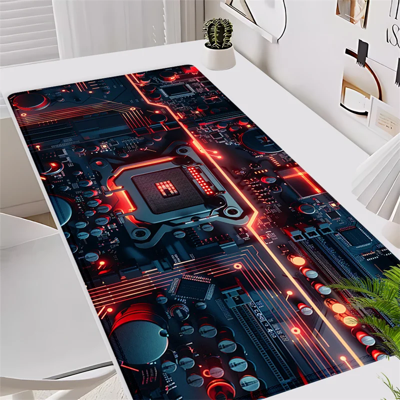 

Circuit Board Desk Mat Large Extended Gaming Mouse Pad Anti-Slip Rubber Office Workstation Accessory Tech Enthusiasts Mouse Mat
