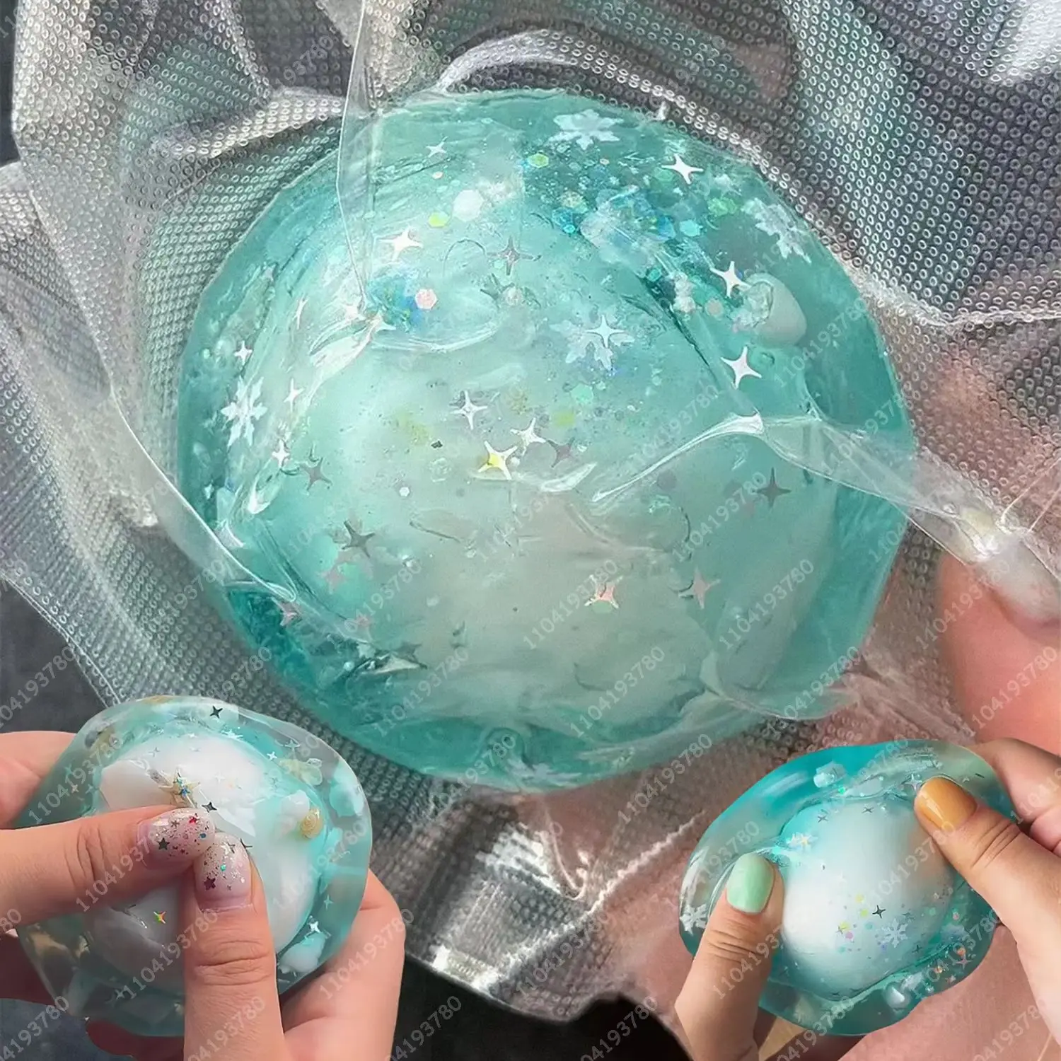 Cracking Sound Crispy Stress Ball Squishy Crunchy Shatter Wax Ball ASMR Pop Sound Anti Stress School Desk Fidget Toys for Adults