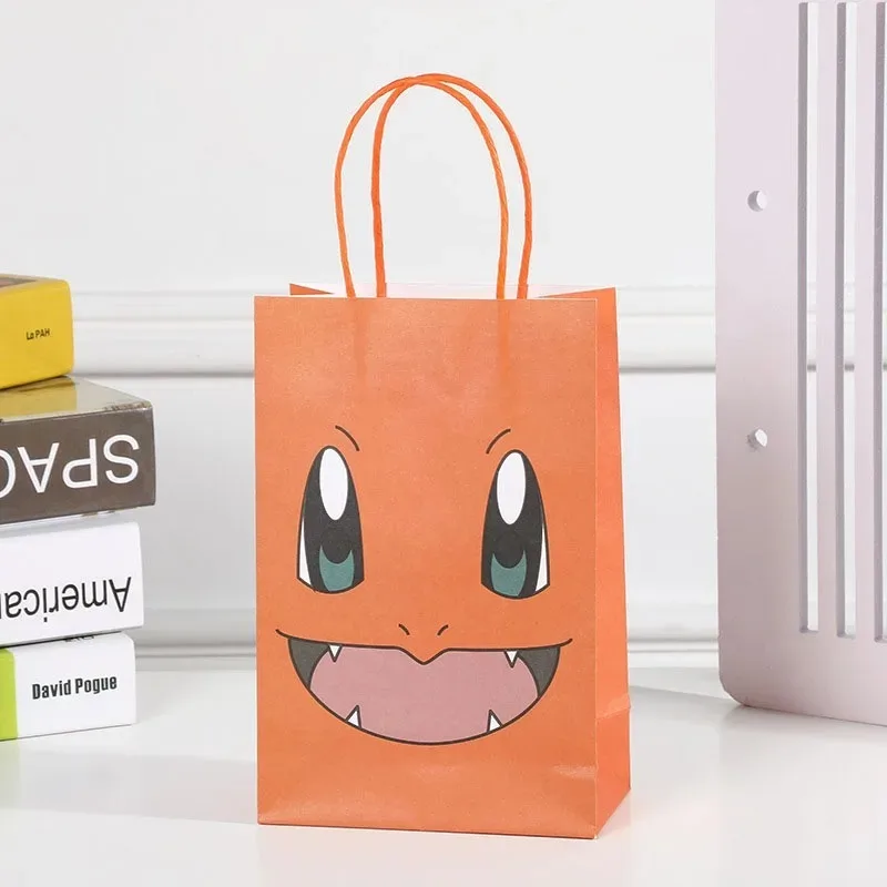 Nieuwe Cartoon Kawaii Pokemon Vakantiegeschenken Pikachu Snoep Papieren Zak Favoriete Topverpakking Evenement Feestelijke Benodigdheden Huis Tuin