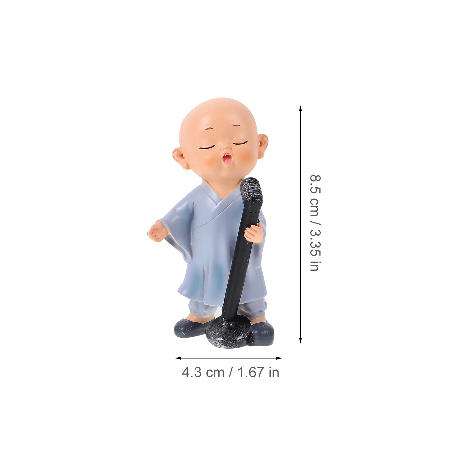 

3 Pcs Figurines Car Dashboard Accessories Adorable Resin Decorations Buddha Statue Model Small Monk Adornments Car