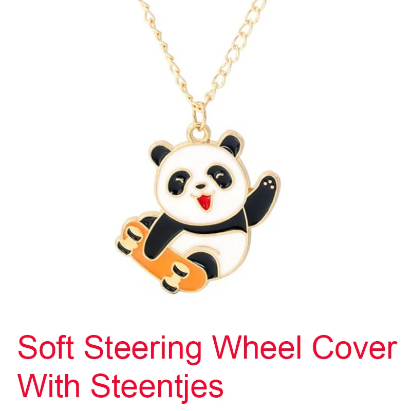 Soft Steering Wheel Cover  With Steentjes Necklace