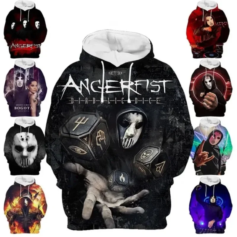 DJ Angerfist Hoodie Hip Hop Personality Autumn and Winter Sweatshirts Men\'s and Women\'s Men\'s Clothing Quality Haikyuu Hoodies