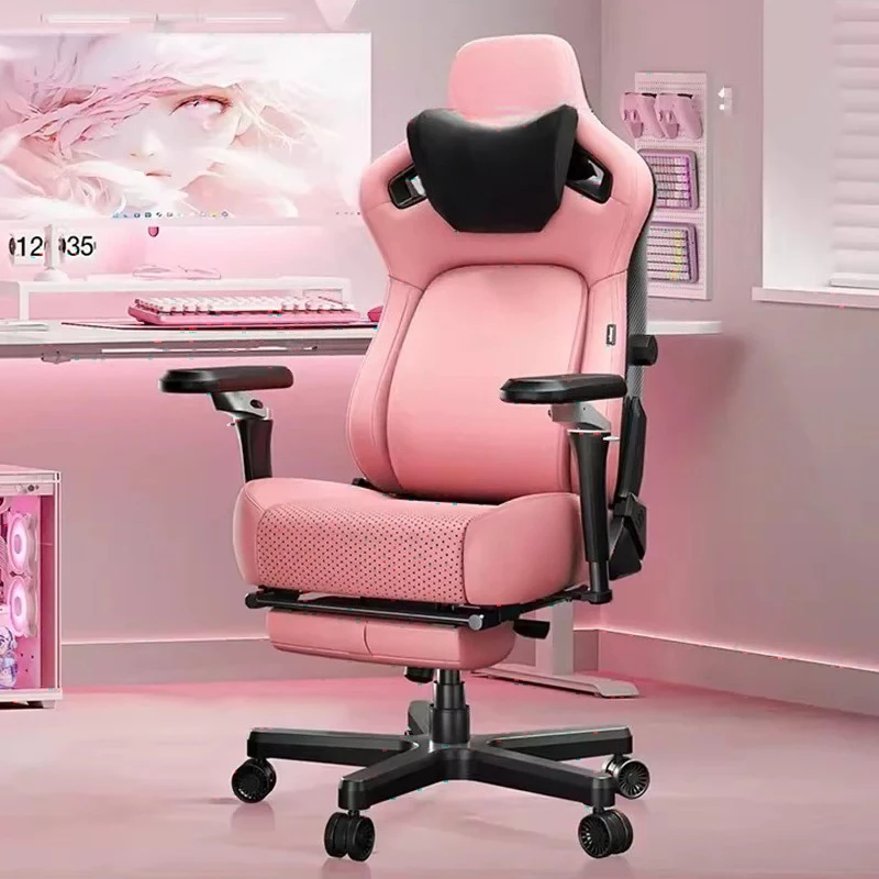 Cadeira de Escritório Ergonômica Moderna em Couro, Estilo Nórdico 2026, Confortável, Direto da Fábrica