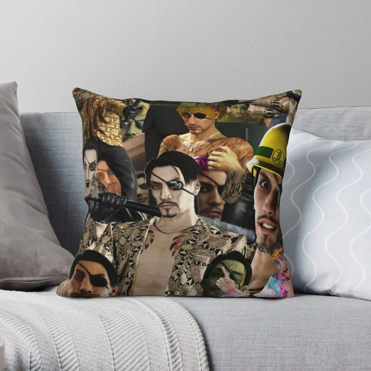 

Yakuza Goro Majima Like A Dragon Pillowcase Polyester Linen Velvet Creative Zip Decor Pillow Case Room Cushion Cover