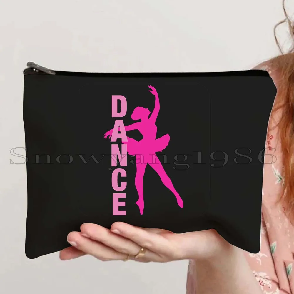 Aerial Silks Ballerina Girl Dancing Dance Mom Ballet Dancer Gymnastics Gifts Canvas Cosmetic Makeup Bag Pencil Case Zipper Pouch
