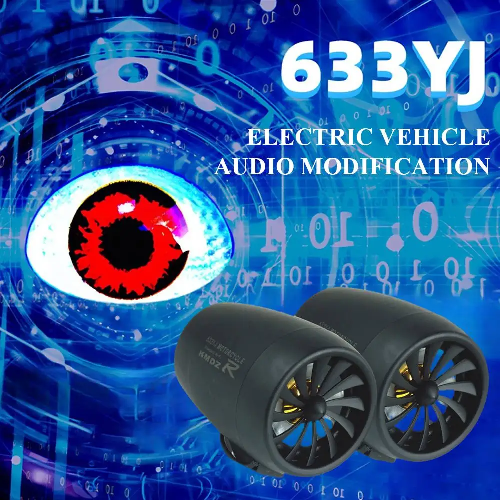 

Мотоциклетная Bluetooth-колонка с большим дисплеем, Hi-Fi, модифицированная автомобильная аудиосистема, электрическая, со светодиодной подсветкой, персонализированная стереосистема W0S5