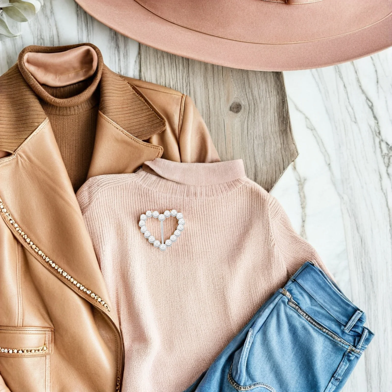 

18pcs Heart Shirt Clips: Waist Cinch Buckle For Women Clothing Scarf Ring Shawl Wrap Holder T-Shirt Tie Knot Clip Dress