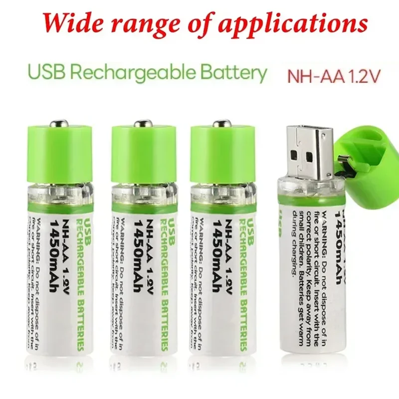 1-10PCS BATTERY Best Price for 2Pcs AA Battery Nimh AA 1.2V 1450MAH Rechargeable Li-ion USB AA 1450 with Colorful Card