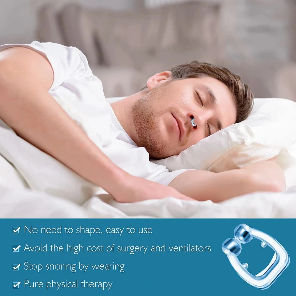 Magnetic Anti Snore Device Stop Snoring Nose Clip Easy Breathe Improve Sleep Aid Apnea Guard Night Device with Case Quiet Sleep