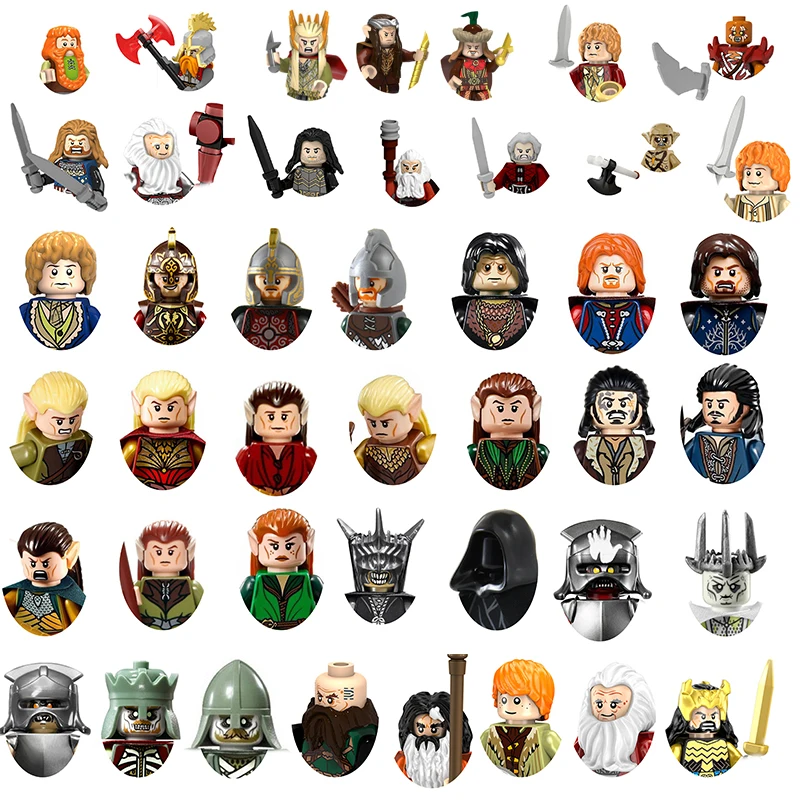 Movie Building Block Frodo Gandalf Merlin Elf King Mini Action Puzzle Figure Block Kids Toys Gifts