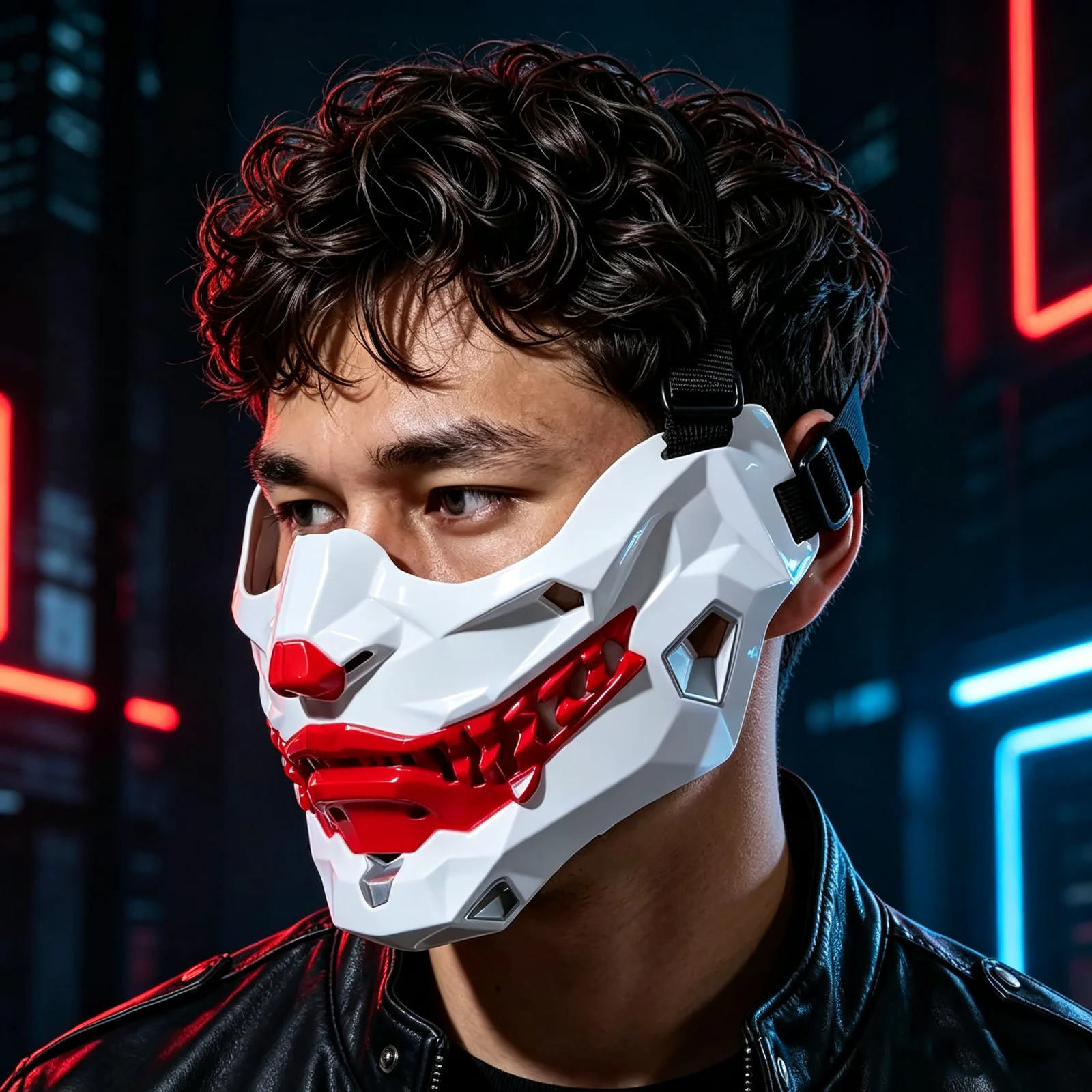 Cyberpunk Half-Face Masks Cosp - огляд і ціна Led Purge Mask Halloween