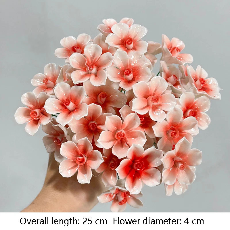 5 Stück Ländliche Wildblumen Keramik-Simulationsblumen Hochtemperaturbeständige Handgefertigte Ewige Blumen Dekorationen Kreative Geschenke für Zuhause – Detail 19