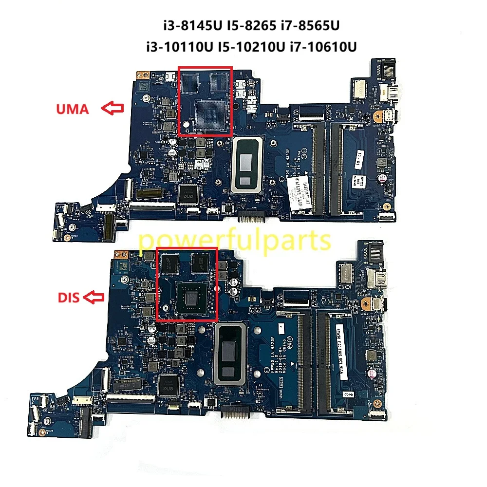 

For HP 15-DW 15S-DU 15-DU Motherboard FPW50 LA-H323P L51985-601 L51986-601 L51987-601 L68076-601 L51991-601 I3 I5 I7 Cpu