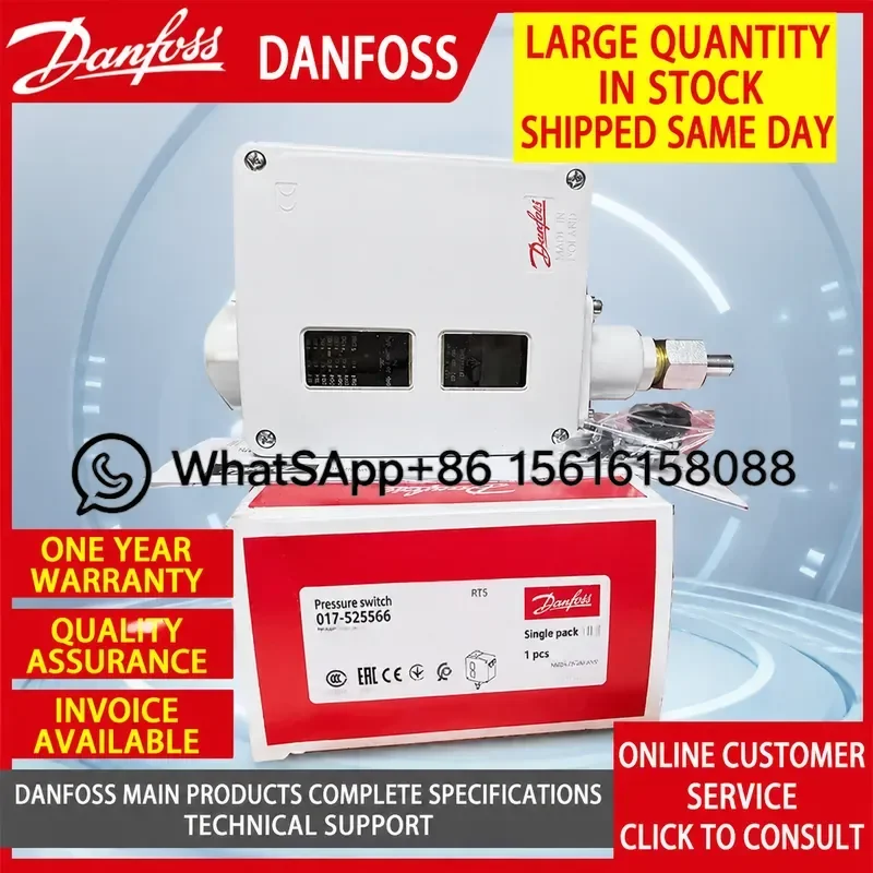 Danfoss RT113 017-519666 Automatic Pressure Switch EN 60947-4/-5 Original Industrial Control Relay Valve Sensor for HVAC