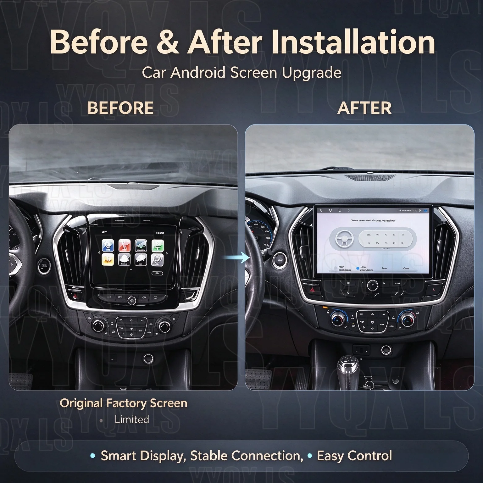 11.6inch Screen Android 15.0 Car Stereo for Chevrolet Traverse 2014–2023 Built-In Wireless CarPlay & Android Auto GPS Navigation