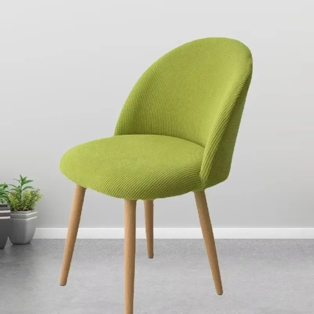 High-elastic Low Back Duckbill Dining Chair Cover Curved Anti-slip Integrated Seat Cover Dust-proof Jacquard Backrest Protector