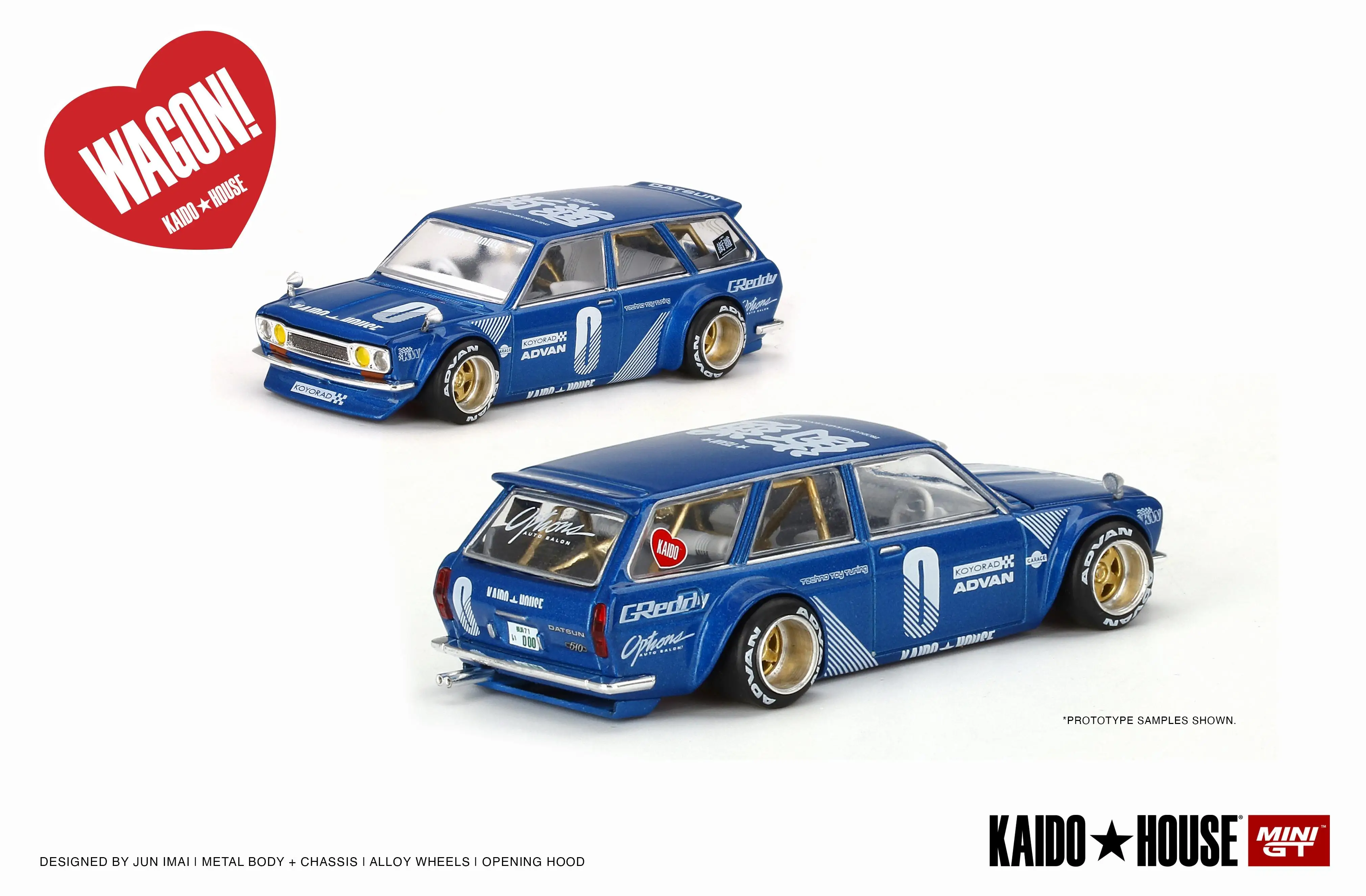 TSM MINI GT KAIDO HOUSE #011  1:64  Tent  Datsun #23  510 alloy model car decoration collection gift