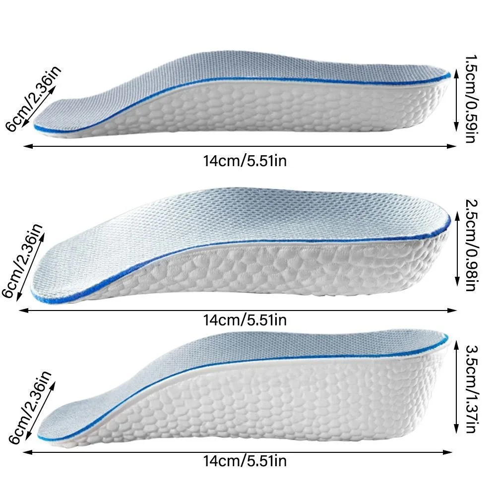 Arch support Invisible height Insole New Durable Convenient to Use Half Insole Breathable Increasing Half Insole for Men Women image 6