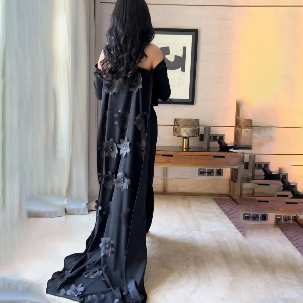 Customized Exquisite Flower Beading Evening Dress Charming Mermaid Prom Dress Long Sleeve Party Gown فساتين سهرة فخمة 2025