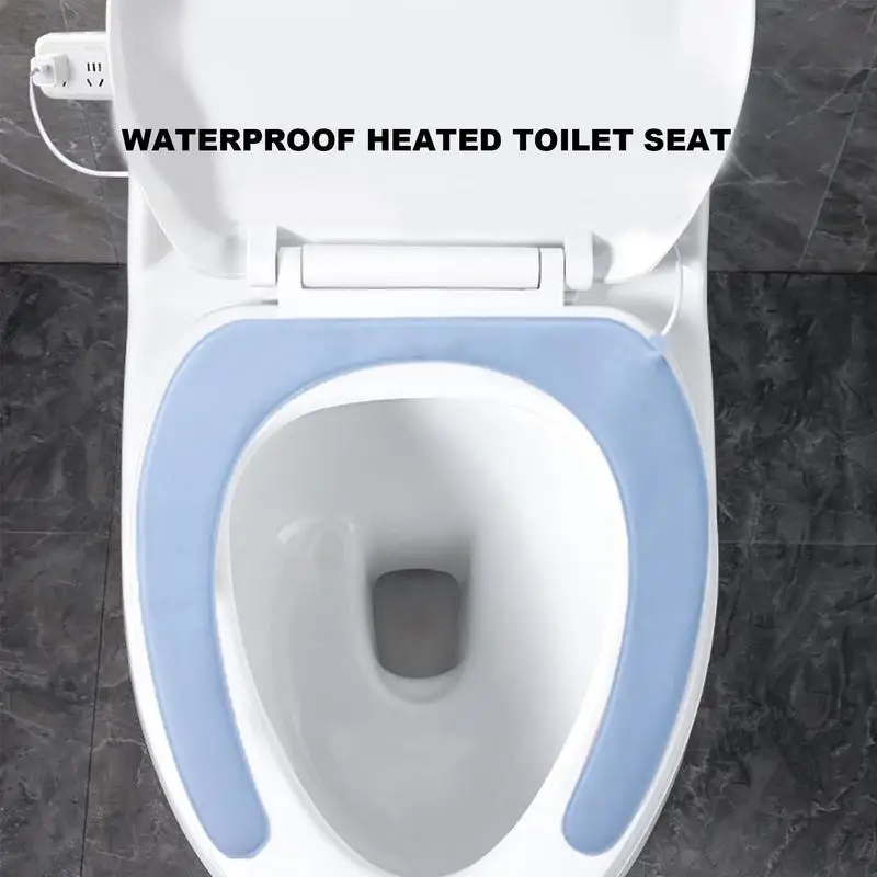 Toilet Heating Seat Soft Comfortable PVC Leather Warm Toilet Seat Cover Pad Universal Waterproof Re-washable Bathroom Seat Pad