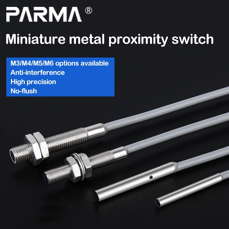 M4M5M6 Miniature Metal Inductive Switch NPN Normally Open Normally Closed Embedded Proximity Switch Limiting Sensor