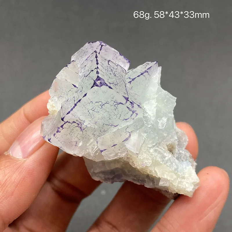 100% natural Purple edge fluorite mineral specimen healing crystal gem collection