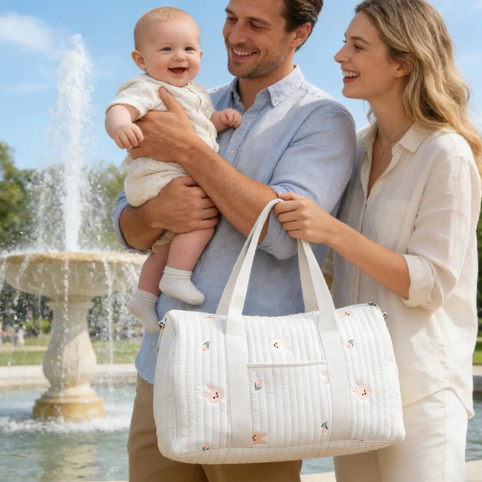 

Diaper Bag Large Capacity Waterproof Portable Organizer Boy Changing Diaper Bag for Mom for Mom Dad Parents Maternity Pregnancy