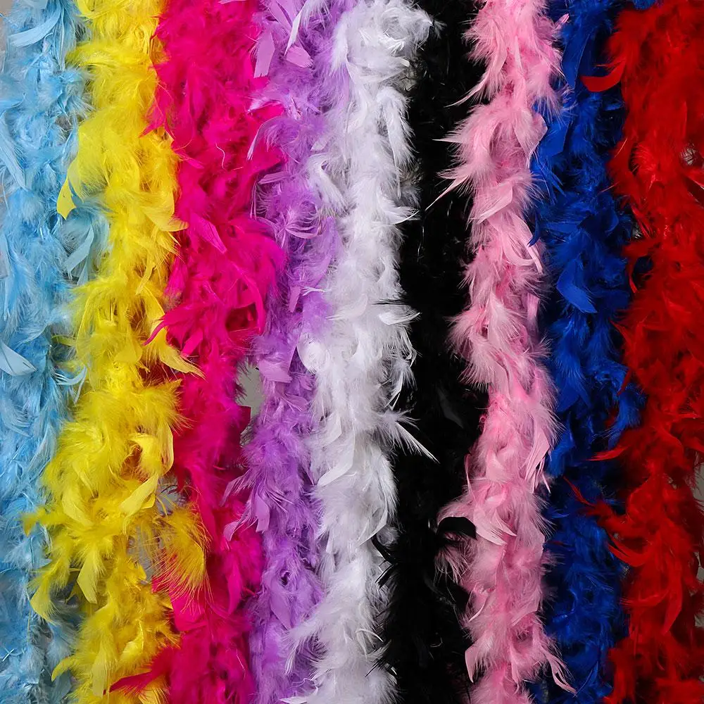 2M Feather Boa Strip Fluffy Craft Costume Fancy Dress decorazione per feste di matrimonio abbigliamento cucito e decorazioni in tessuto