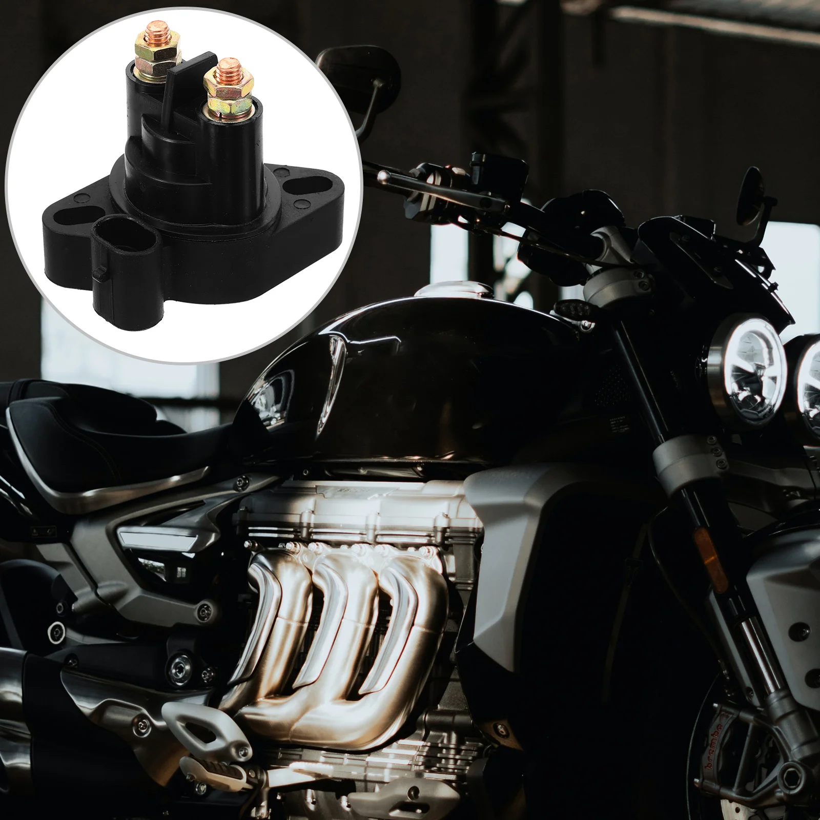 

Motorcycle Relay Starter Solenoid 12V Durable Plastic Stable Performance Motorcycle Accessories Electric Electromagnet Valve