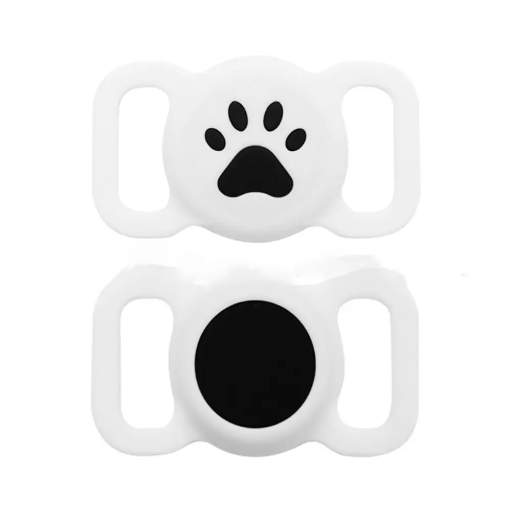 1PC Silicone Protective Sleeve For Apple Airtags Solid Color Waterproof Dog Collar Holder Pet Anti-lost Tracker Protective Case