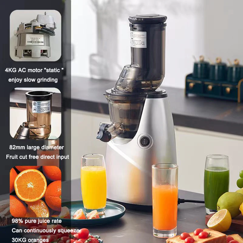 Wide Chute Slow Masticating Juicer  Cold Press Juice Blender for High Nutrient Fruit and Vegetable Juice