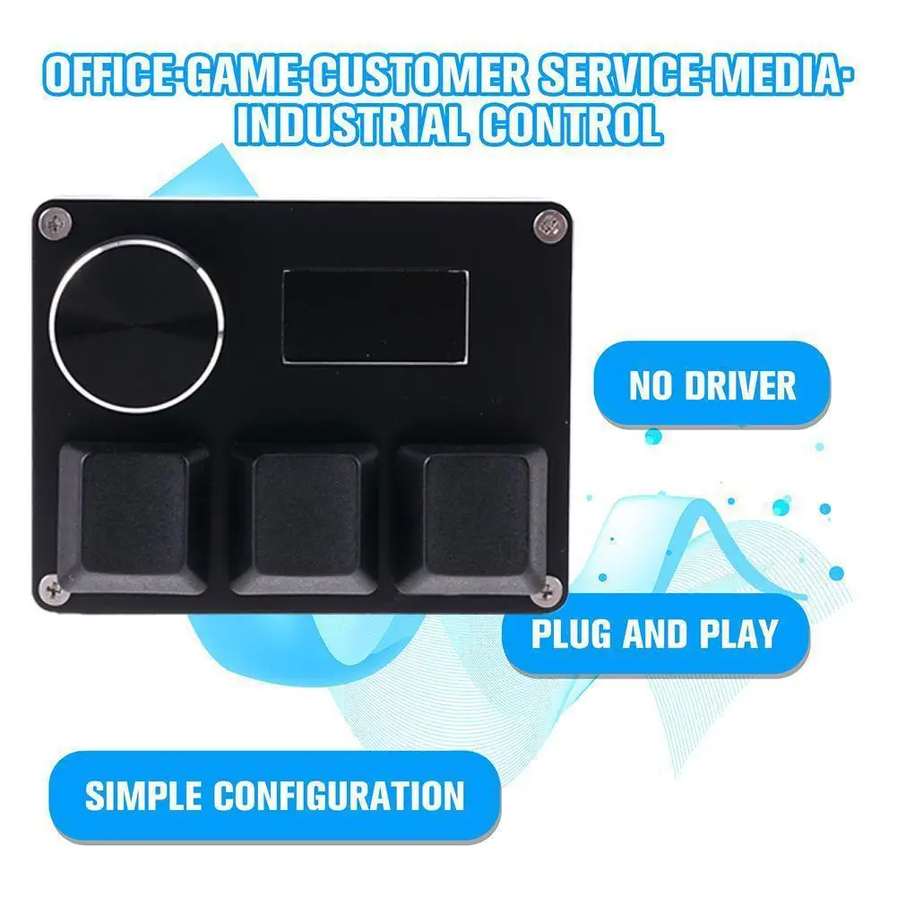 For O3C Osu Rapid Trigger Magnetic Axis Keyboard RGB Mini Gaming Custom Programming Knob Keypads Portable Hot-swap Keypad ﻿