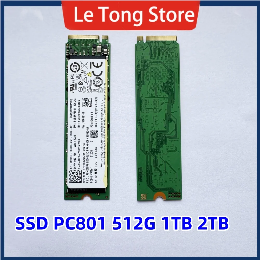 SSD PC801 2T 1T 512G  2280 NVME Alien Gungod SSD PCIE4.0 M.2 Solid State Drive Original For SK hynix Hard Disk