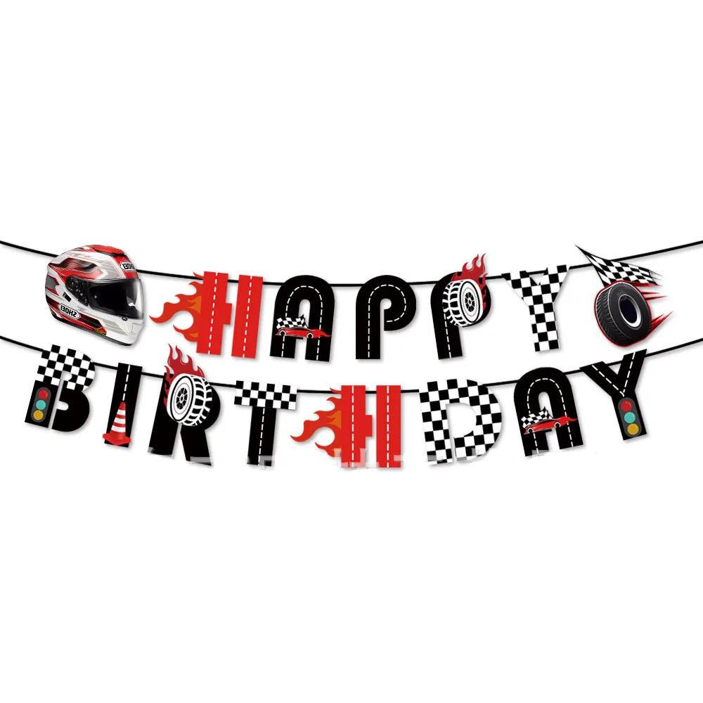 Motorcycle 2 3rd Birthday Party Decorations Motor Helmet Balloon Set Cake Toppers Banner Man Boys Motocross Sport Party Supplies view 4