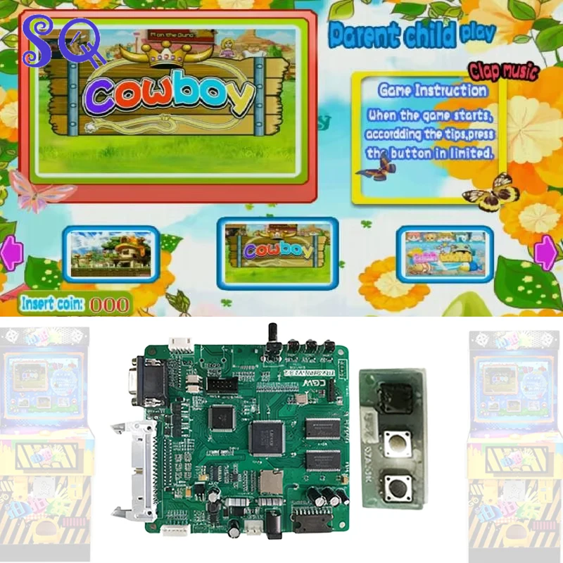 

West Cowboy One Touch Skill 61 In 1 Arcade Game Machine Coin Operated Motherboard Set DIY Kit Family Business