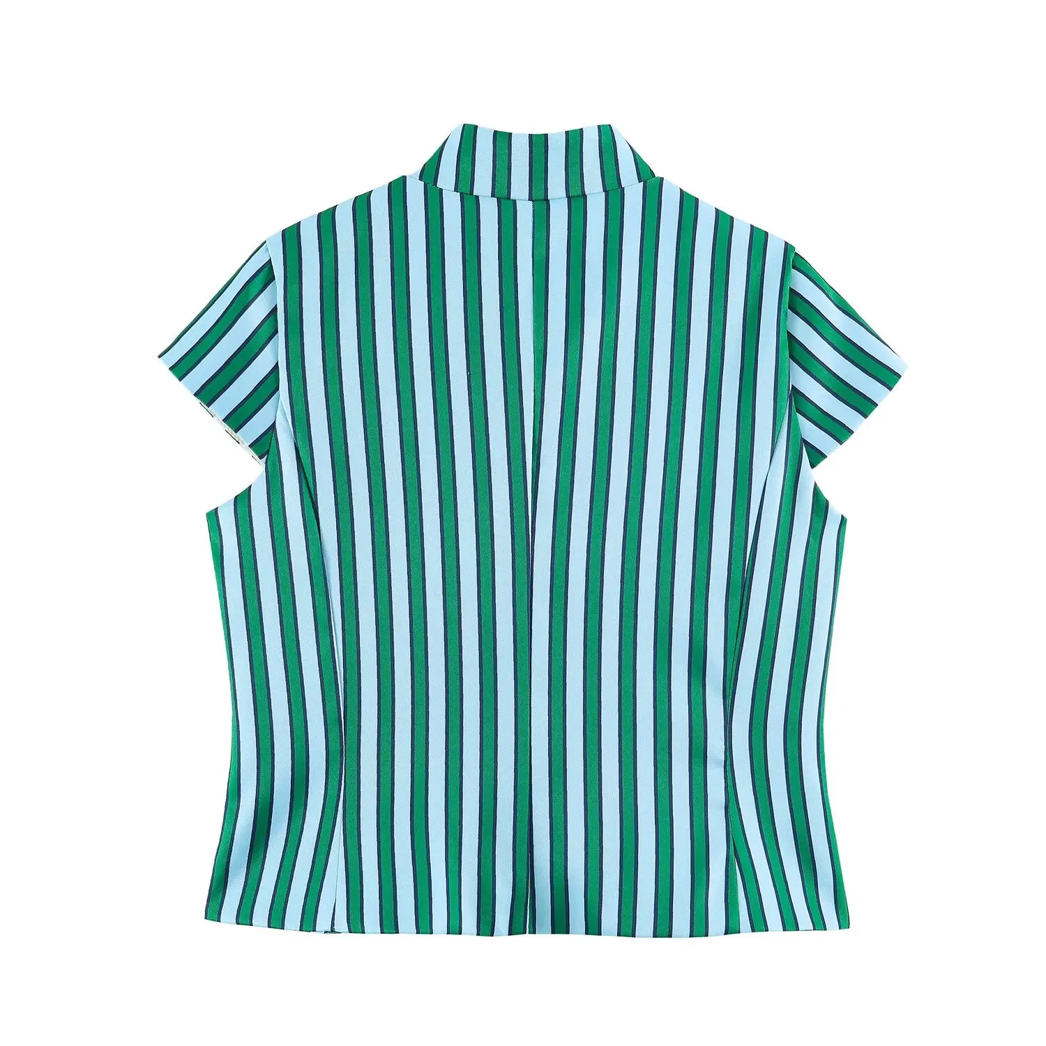 KONDALA Damen Schickes Gestreiftes Hosen-Set 2026 Sommer Trendiges High-Street-Urlaubsset Elegante Freizeit-Hemden mit Seilknöpfen, Lange Hosen – Detail 8