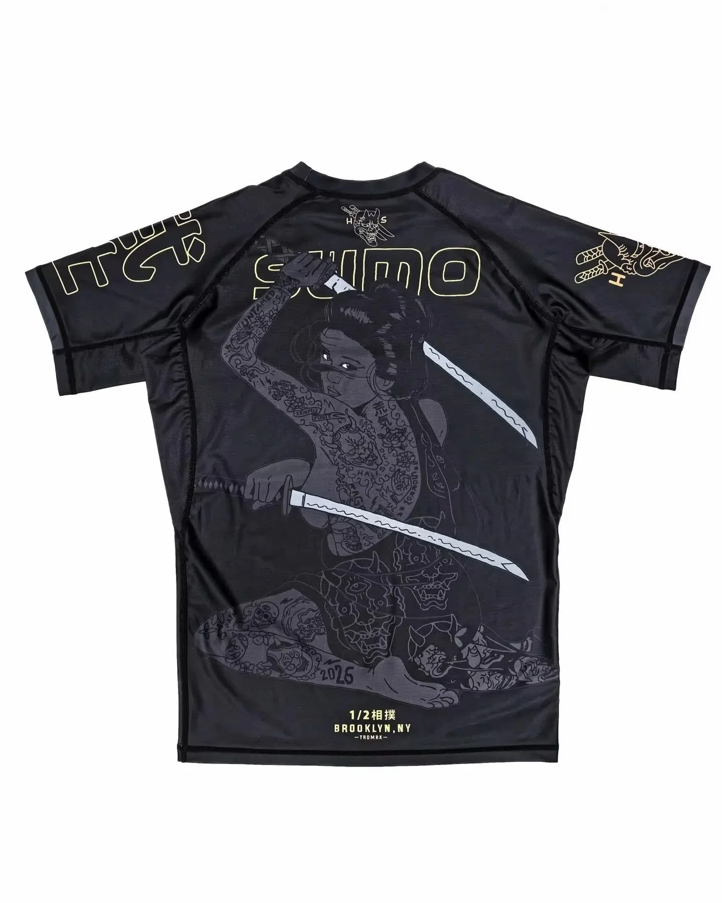 2026 Sommer Jiu-Jitsu Anti-Abrieb T-Shirt, Y2K-Print Schnelltrocknendes, eng anliegendes Kurzarm-Trainingsshirt für Herren – Detail 8