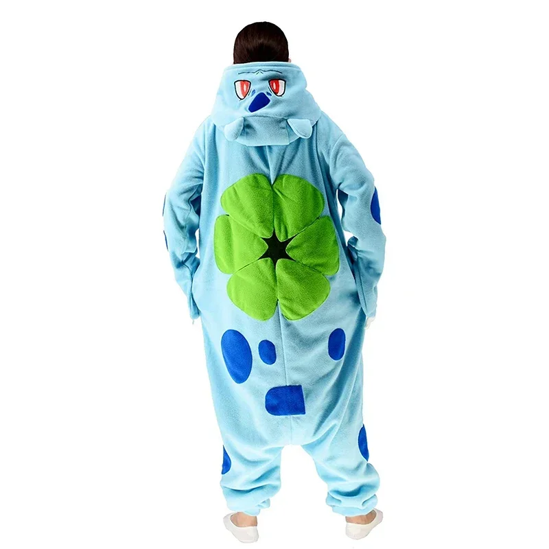 TAKARA TOMY Bulbasaur Kigurumi Onesie Cosplay Costume Pajamas For Halloween Christmas Full Body Pijama Anime Sleepwear