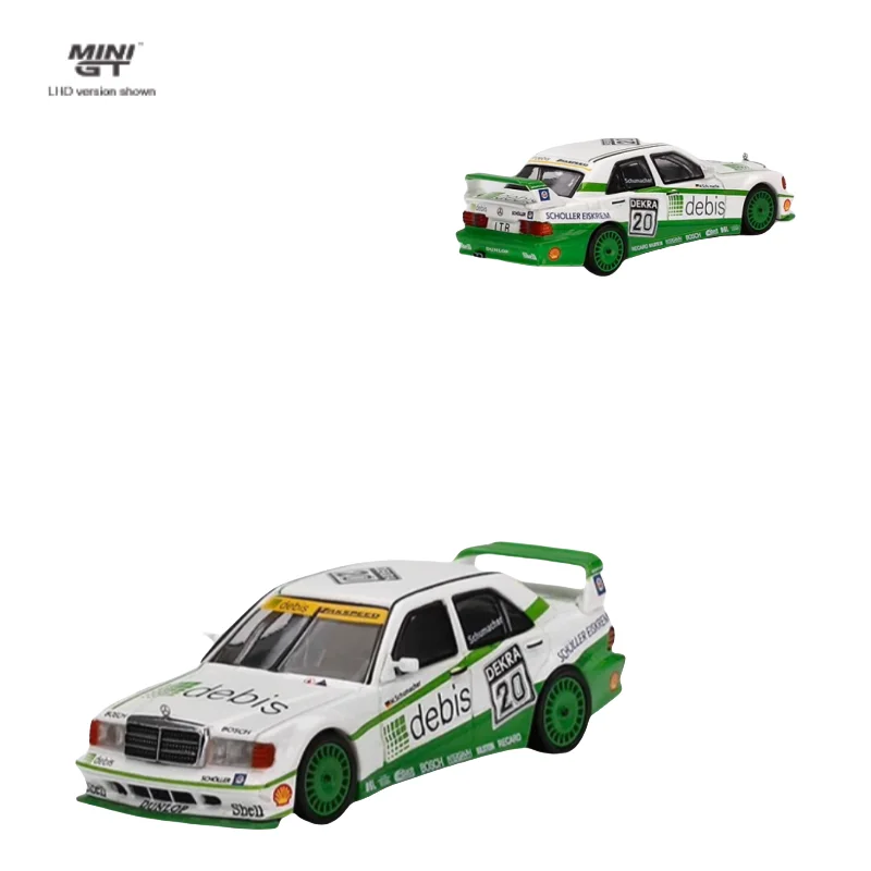 

In stock 1:64 190E Schumacher EV2 generation DTM die-cast alloy car model, boys' room decoration, adult collectible ornament.