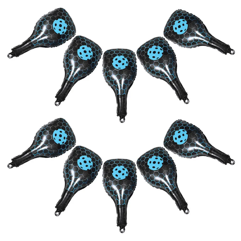 

10Pcs Pickle Racket Balloons Aluminum Foil Blue Sports Themed Party Decoration Kids Birthday Fun Balloons Sports Party Favors