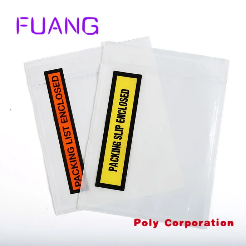 Custom  Packing List Envelope for Protecting Documents from Waterproof and Dust Clear Envelope Pouch Courier Pouch East to Peel