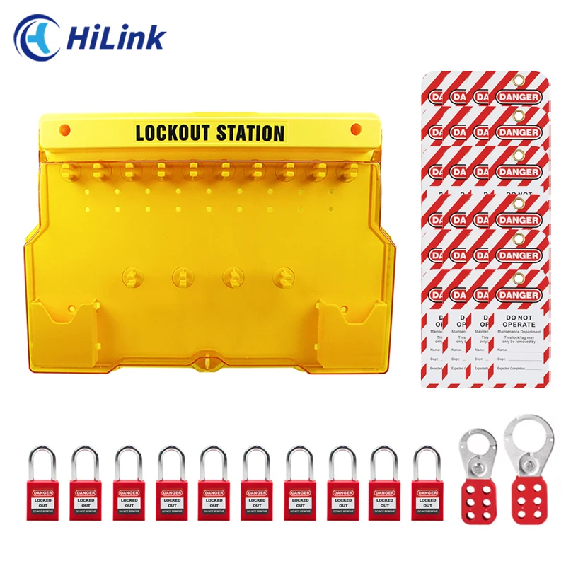 

Wholesale Safety OSHA Management Group Wall Mounted Lockout Tagout Station Kit With Lockout Device