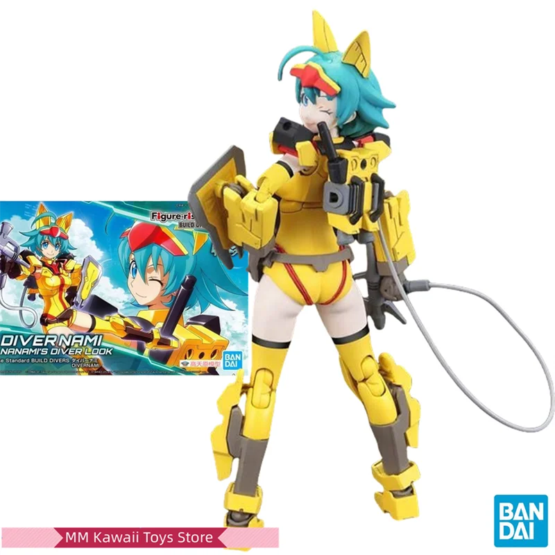 Bandai Original in Stock Diver Nami HGBD 016 Anime Figure Nanami Mobile Suit Girl Toys for Kids Collectible Model Ornaments