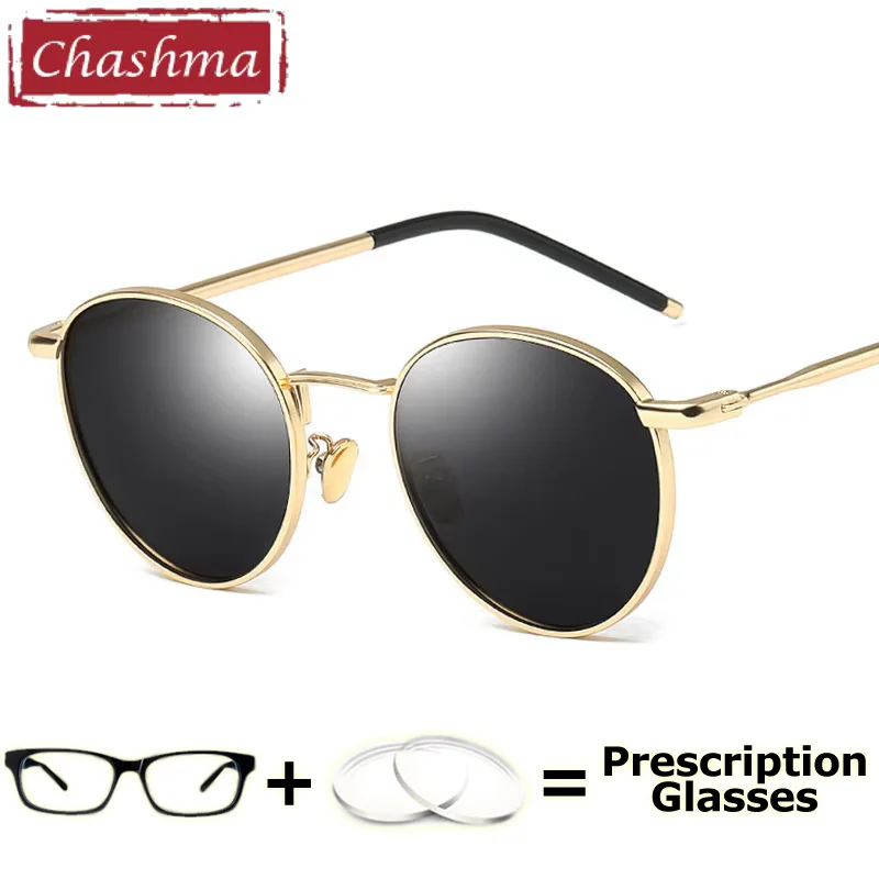 Chashma Brand Vintage Women Myopia Sun Glasses Polarized Coating Mirror Driving Sunglasses Round Male Eyewear For Men Near Sight