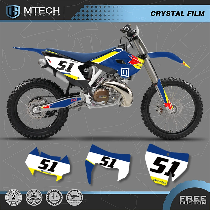DSMTECH MOTOR Custom Team Graphics Decals Stickers Kits For Husqvarna 14-15 TC FC TX FX FS 2014 2015 2016 TE FE 125-450cc 001