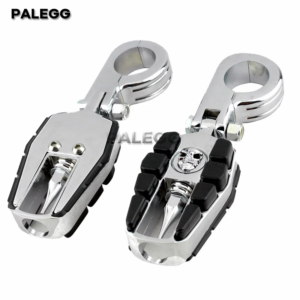 Motorcycle 1.25" 32mm Engine Guard Highway Foot Pegs Bracket For Honda Harley Touring Softail Street Bob Road King Dyna Fat Boy view 4