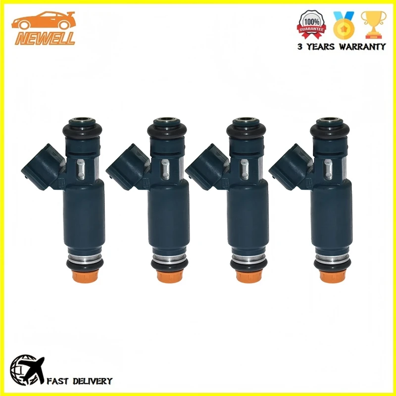 4 piezas 16600-8J010 195500-4390 Inyector de combustible para NISSAN ALTIMA SENTRA 2002-2006 2.5L L4 166008J010 1955004390 Alta calidad