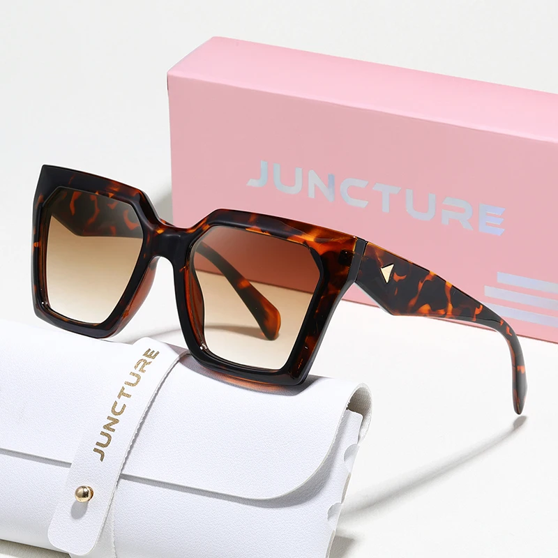 JUNCTURE, gafas de sol a la moda para mujer, gafas de sol con montura grande y gradiente para mujer, regalos para fiestas y vacaciones, gafas de sol para mujer